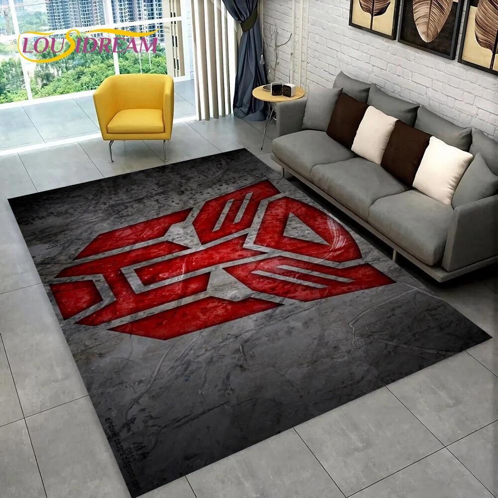 Cartoon T-Transformers Autobots 3D Carpet Rug for Bedroom Living Room Home Sofa Decoration,Children Game Large Decor Floor Mat