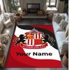 Sunderland FC Printed Crystal Velvet Rug Non‑Slip Crystal Velvet Carpet For Sofa Bedroom Indoor Home Decoration