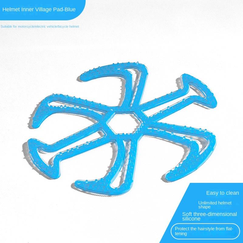 

Гибкая подкладка для шлема, не деформирующаяся, внутренняя силиконовая подушка, вентилируемая подкладка для шлема, набивка для шлема, аксессуары для мотоциклетного шлема, велосипедного шлема синий