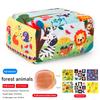 Baby Tissue Box Toy Silicone Montessori Early Learning Toy 0-12 Months Unbreakable Cloth Book Pull Out Toy Washable
