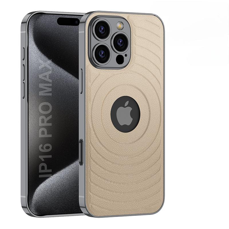 For IPhone 16 Electroplated Magnetic Phone Case for IPhone 16 Plus 16 Pro Max Leather Shockproof Protective Cover
