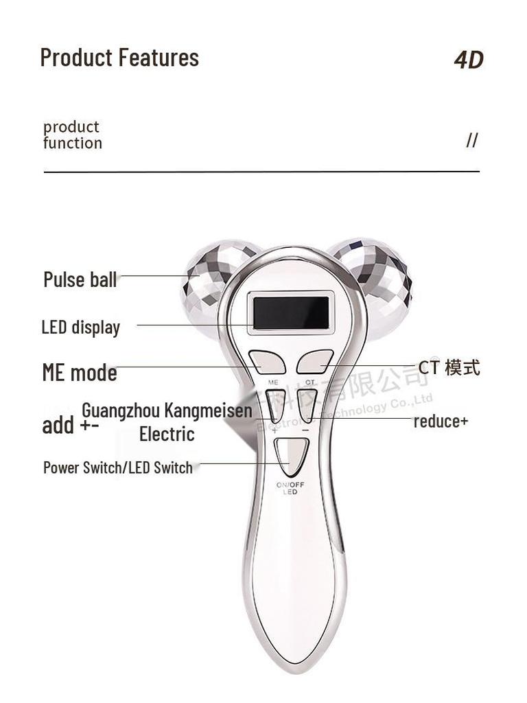 Electric 3D Microcurrent Facial Roller for Skin Tightening