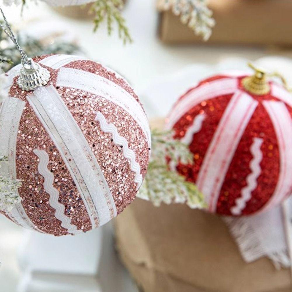8cm Christmas Decorative Ball Delicate Hanging Ornament Crafts Christmas Tree Pendant  Window