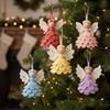 Cute Crochet Angel Ornament Kit Handmade Knitted Angel Pendant DIY Crochet Kit  Holiday Decor