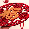 Hollow New Year Blessing Hanging Ornament with Tassel Chinese Knot Pendant  Office