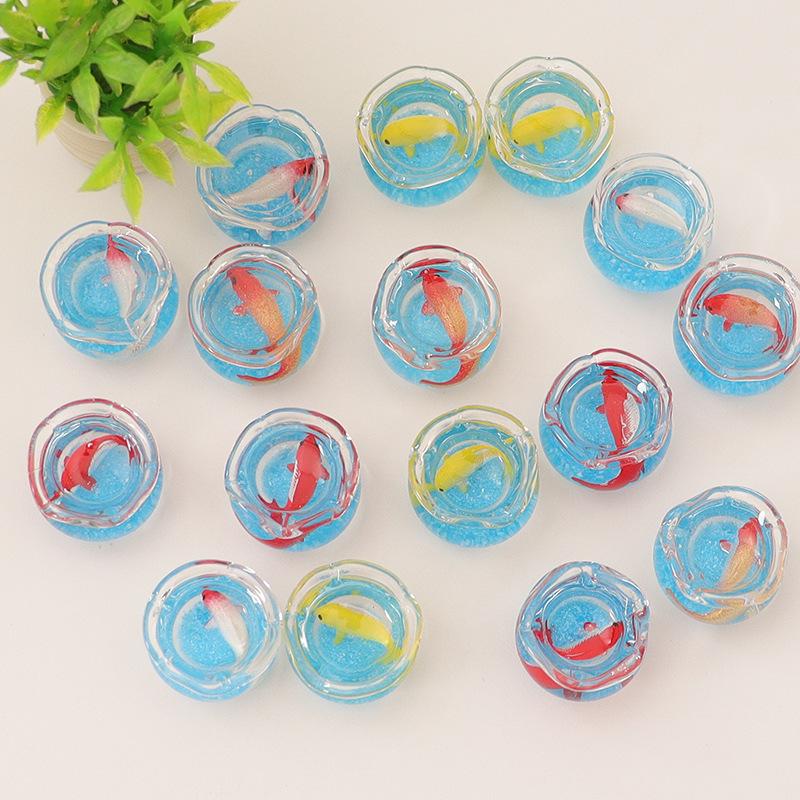 1 Piece Aquarium Doll House Home Ornament Toys Dollhouse Miniature Simulation Glass Fish Tank Model Diy Decoration