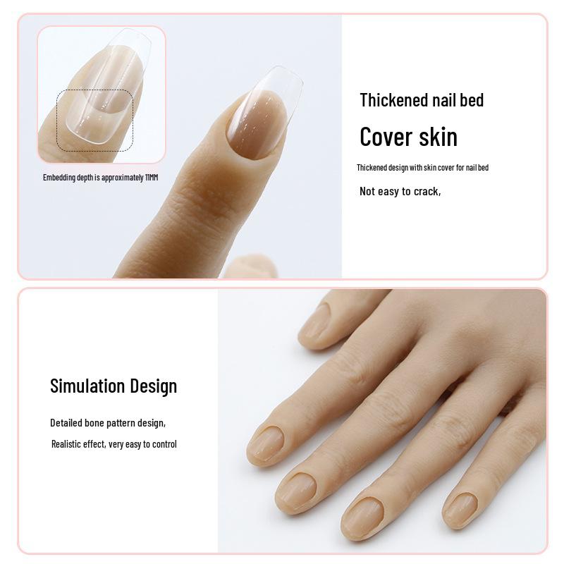 Bendable Silicone Nail Art Practice Hand