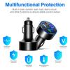 250W Car Charger 4USB QC3.0 PD Type-C Digital Display Car Power Charger 3.1A With Voltage Detection Multi-port Car Power Adapter