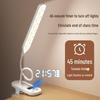 Eye-Friendly LED Clip-On Desk Lamp with Clock – Perfect for Study, Dorm, and Bedside Reading