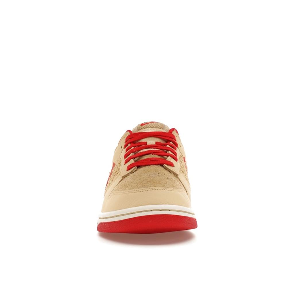 Nike Dunk Low Strawberry Waffle Men Sneakers Tan Pale-Vanilla University-Red HJ9100-294