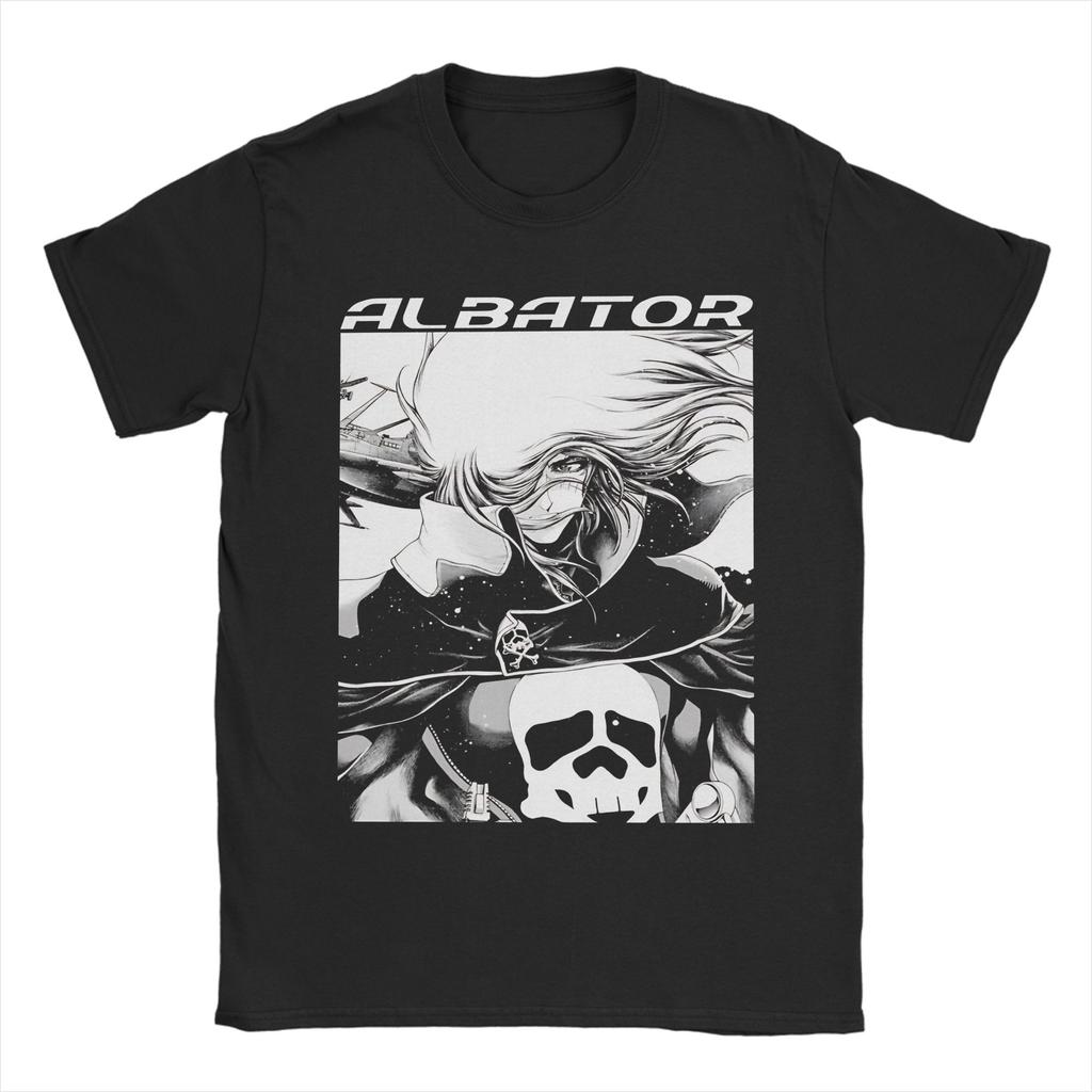 Unisex Women Print Space Pirate Captain Harlock Albator T Shirt Tee 100 Cotton  Tshirts Clothes