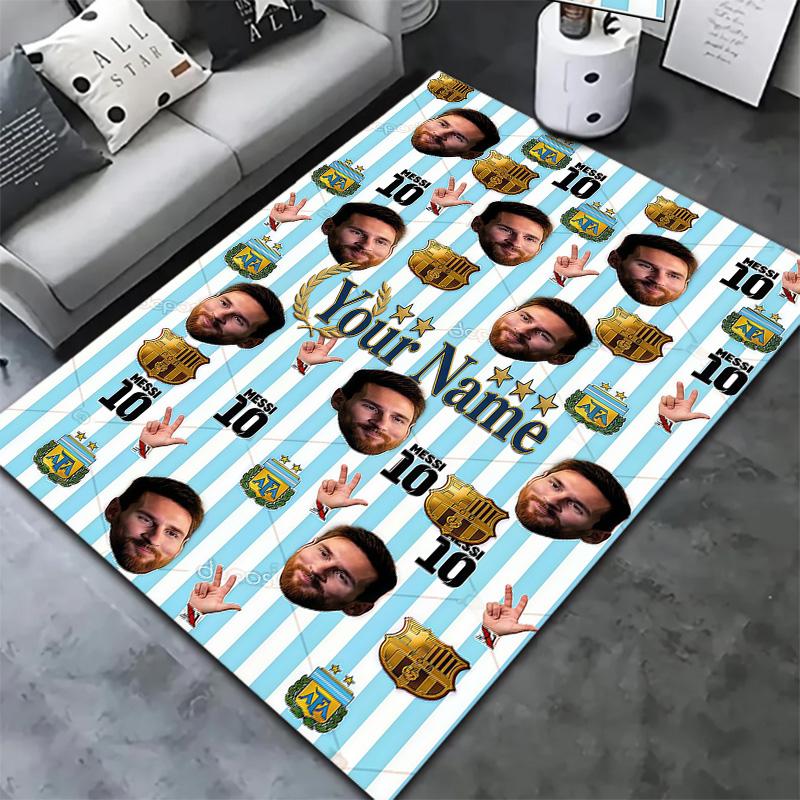 Messi Custom Name Carpet Rug For Living Room Bedroom Home Sofa Decoration Kids Play Nonslip Floor Mat
