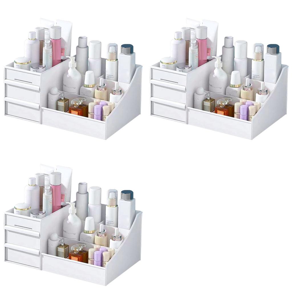 Premium-3X Makeup Organizer,Skincare Organizers On Countertop, Cosmetic Storage Organizer Fits Skincare, Lotions, Lipsticks A