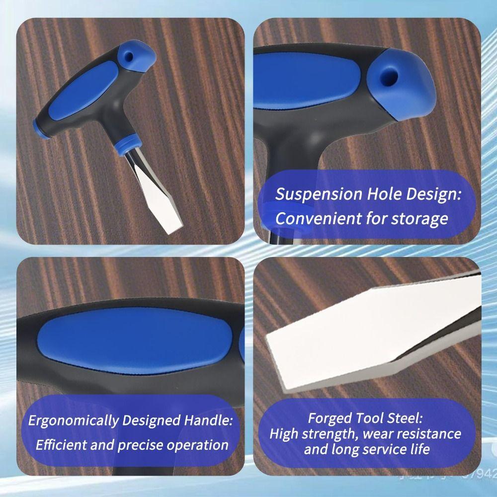 High Carbon Steel Flat Head Screwdriver Wide Flat Head Slotted Screwdriver Ring Doorbell