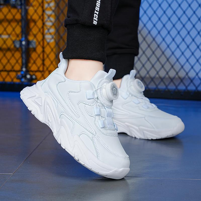 Kids White School Shoes All Seasons Casual Sneakers Walking Running for Boys Girls Tennis Sports