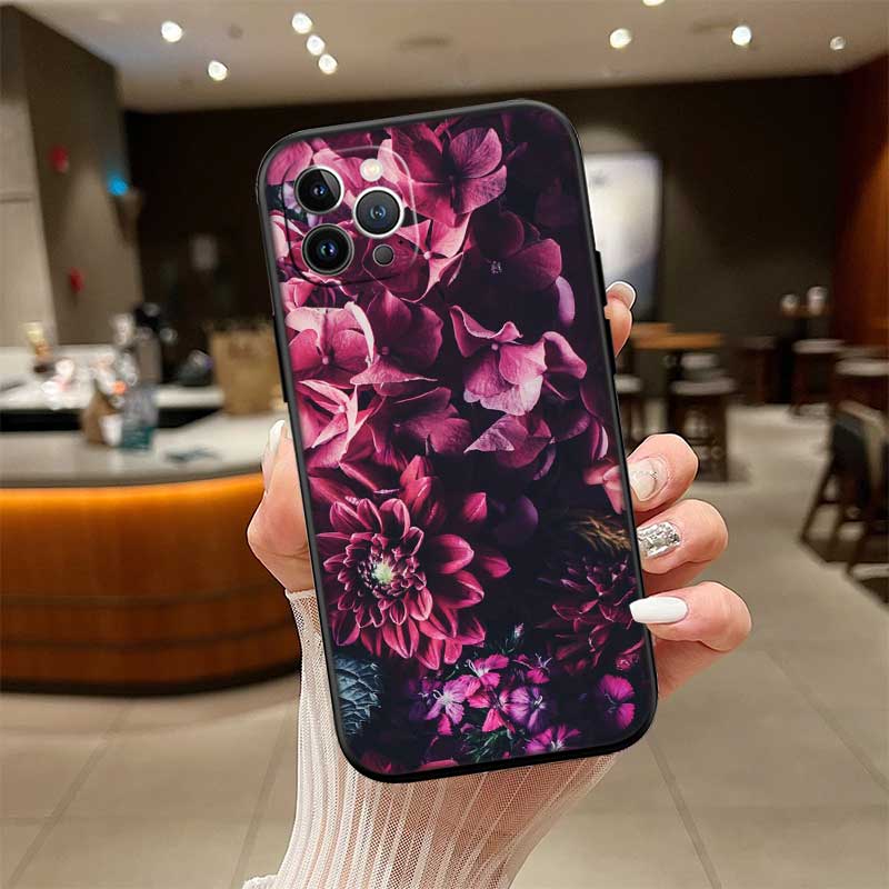 NH24 Flowers rose Pink New High-End Shell Phone Case for iPhone SE X XS XR 16E 17 11 Pro Max 8 7 6 6s Plus Air