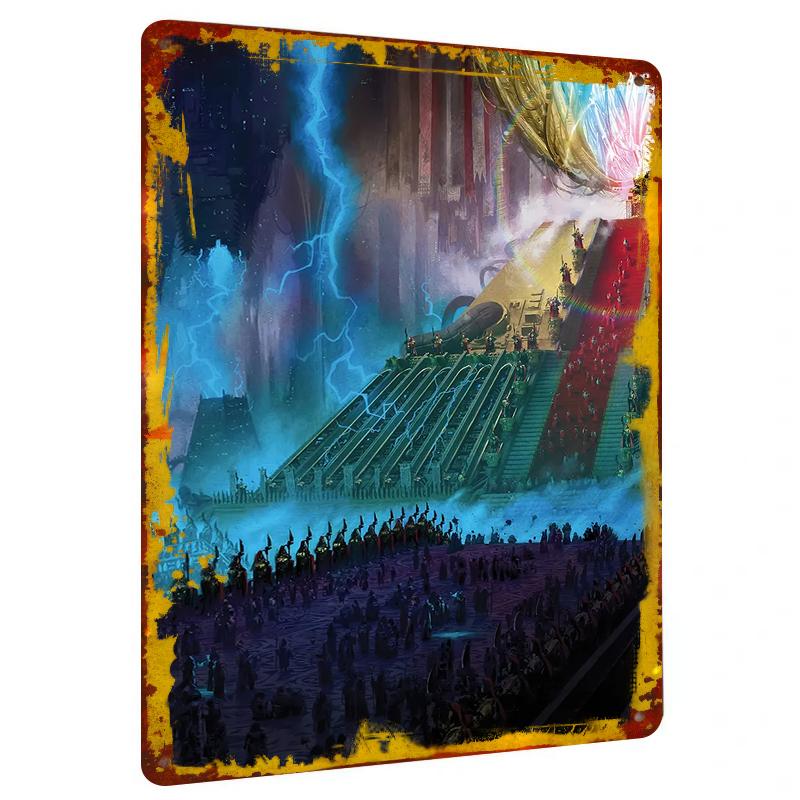 Custom Mythical Palace Magical Scene Metal Iron Painting Home Wall Decor Living Room Study Art Hanging