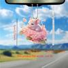 Flower Acrylic Sweet Car Ornament Creative Hanging Decoration For Your Automobile