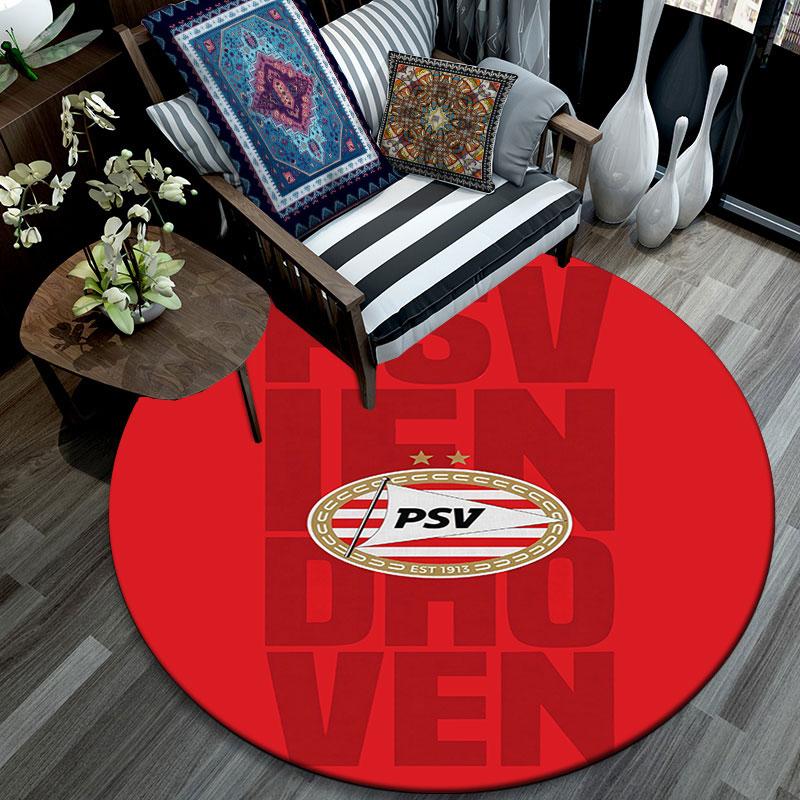 PSV Logo Pattern Round rug,Carpet Rug for Living Room Bedroom Playroom ,Non-slip Floor Mat,Holiday Gifts and Birthday Gifts.