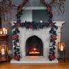 Realistic Artificial Maple Leaf Garland Plastic Artificial Hanging Vine Garland  Front Door Decor