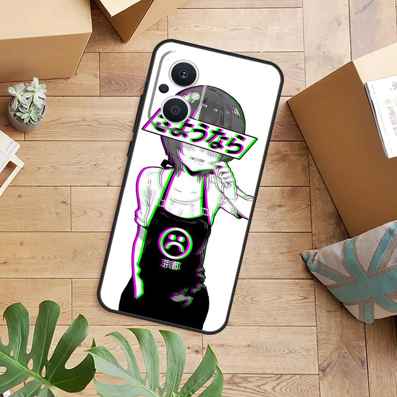 Sad Japanese Anime Case For OPPO Reno 14F 13F 12F 10 11 12 13 14 Pro 8T 7 8 Lite OPPO Find X8 X6 X5 X9 Pro Cover
