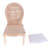 1/12 Dolls Miniature Furniture Wooden Unpainted Dining Chair For Dollhouse