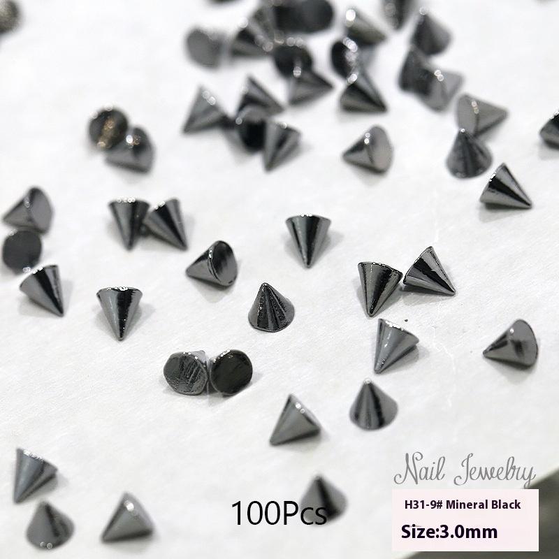 100/1000Pcs Punk Metal Rivet Nail Charms 1.5/2/3Mm Cone Black Silver Gold Studs Nail Jewels Decoration Diy Crafts Manicure