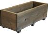 WOODPRO Square Width 595mm X Depth 230mm X Height DB Japanese Natural Home Japanese 20cm Planter, Rectangular, 205mm, (Dark Brown) Color, Wooden,