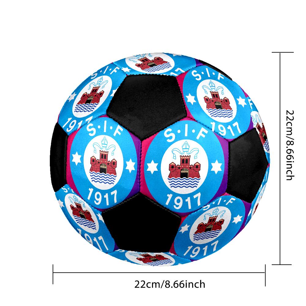 SIZE 5 Silkeborg IF Soccer Ball Colorful All Ages Machine Stitched PVC Competition Ready Durable High-Bounce