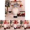 Bottle Charming Wine Cap Knitted Wine Bottle Cover With Faceless Santa Claus Grey And White Wine Design Cap