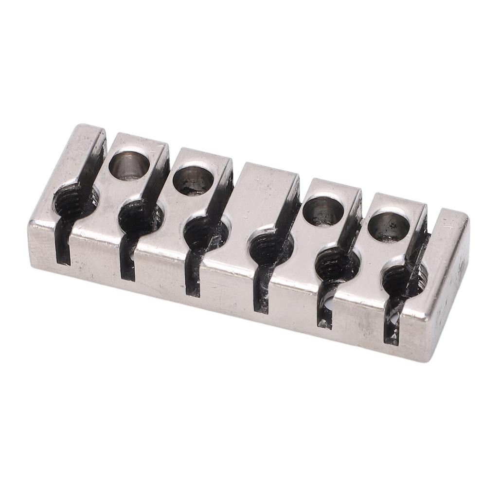 6 String Lock with Screws Metal Headless Guitar Bridge String Lock Musical Instrument Parts 42mm