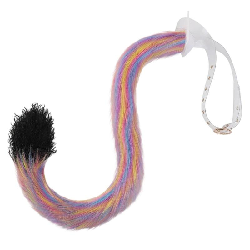 Faux Furs Foxes Costume Tail Adult/Teen Cosplay Halloween Christmas Party Costume Adjustable Cats Dog Wolf Leopards Tail