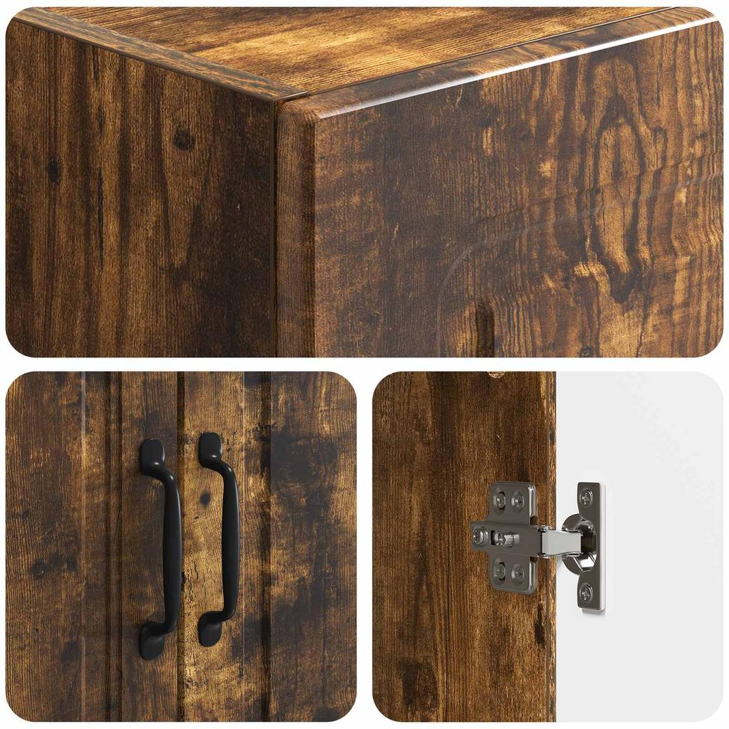 2 Piece Cabinet Set Smoked Oak 33 x 34.5 x 87 cm