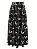 Women's Plus Size Autumn Christmas Tree Print Skirt