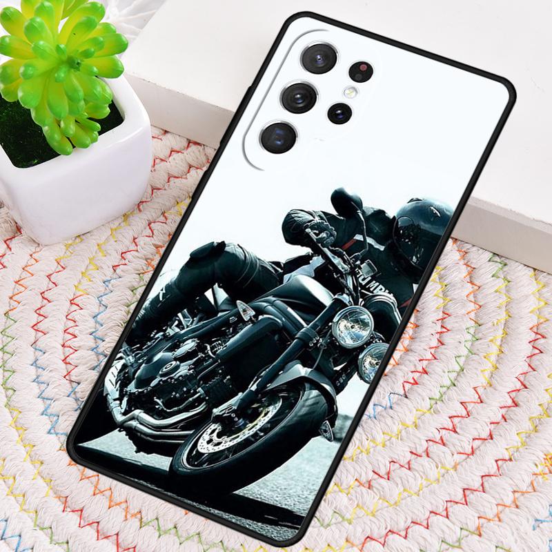 Moto Motorcycle Silicone Phone Case For Samsung Galaxy Note 10 Pro S26 S25 S24 S23 S22 S21 Plus S25Ultra Capa Cover