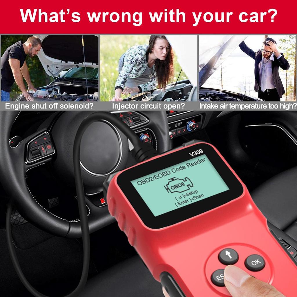 OBD2 Scanner OBD Code Reader & Scan Tools Car Engine Diagnostic Scanner Tool for All OBDII Protocol Cars