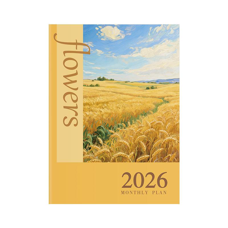 2026 A4 Arbeitssekretär: Monatsplaner & Zeitmanagement-Handbuch mit individuellem Heißprägelogo