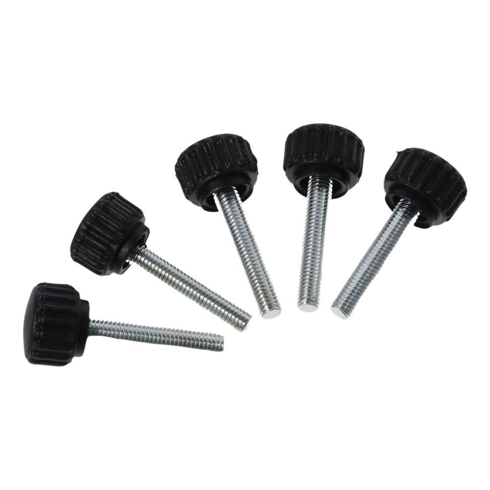8Pcs Black Clamping Knobs M5 Thread Length Screw Grip Thumb Screw Knurled Thumb Screws Furniture