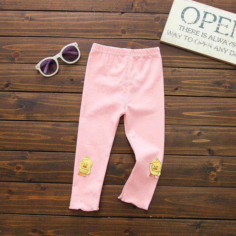 Girls' Leggings Spring and Autumn Thin Children's Trousers Wear 1-2-3 Years Old Stretch Pants Pure Color Casual Pants