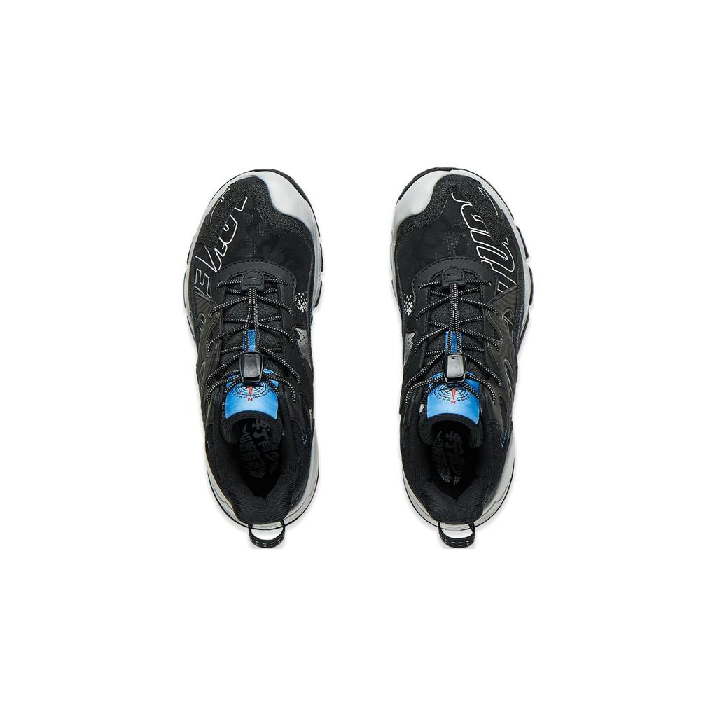 Li Ning Kids Versatile Comfortable Shock Absorbing Durable Mid-Top Outdoor Shoes Kids Shoes Black YKET008-13