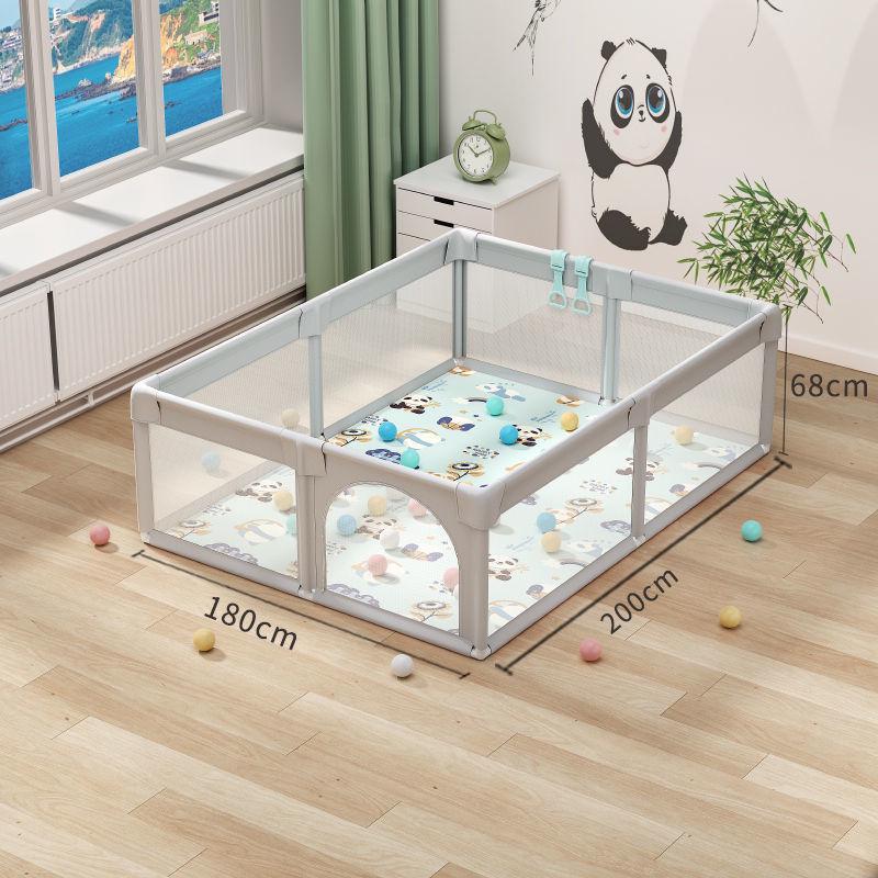 Free Shipping Baby Playpen with Bedside Guardrail & Children's Crawling Mat