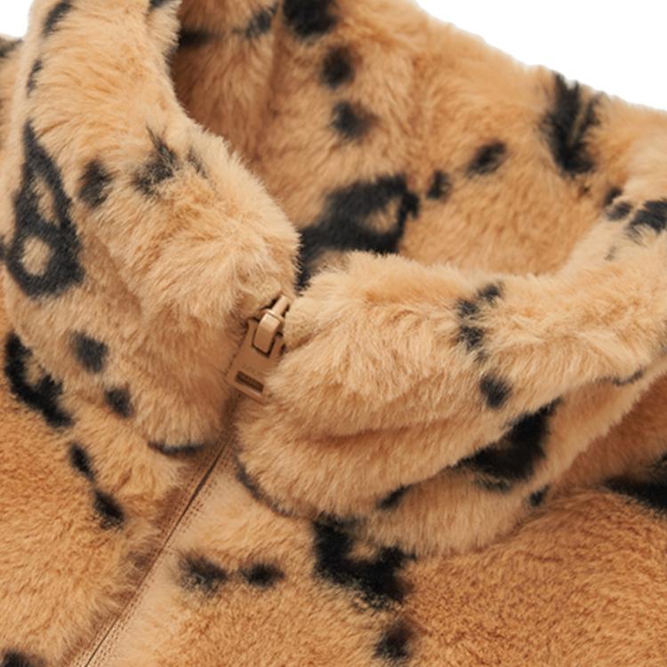 New MLB Velvet Jacket Kids' Top FW22 Beige Yellow Kids' 7AFDM0226-43BGS