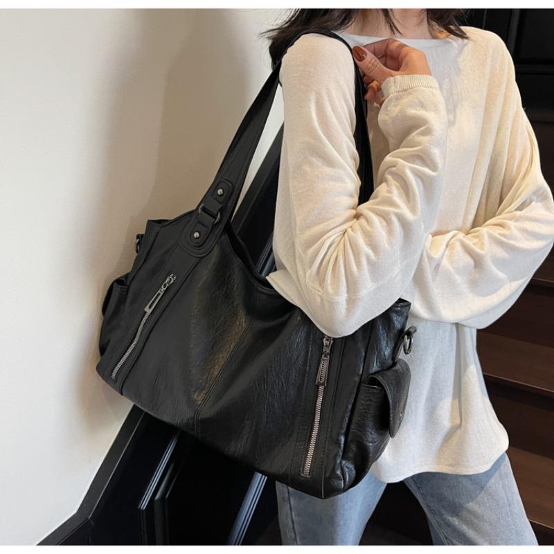 Winter Female Handbag Large Capacity Shoulder Bags Big Tote Bag Ladies Soft Leather Hobos Messenger Bags Women Shopper Bag