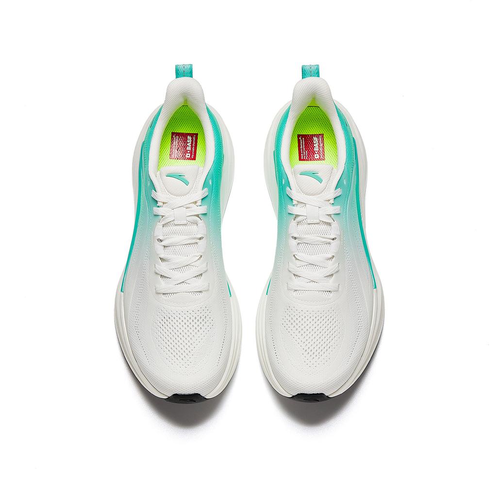 Anta Hydrogen Run Cool Comfortable Versatile Fabric Low-Top Running Shoes Men sneakers Paper-White Clear-Blue 112625542-3