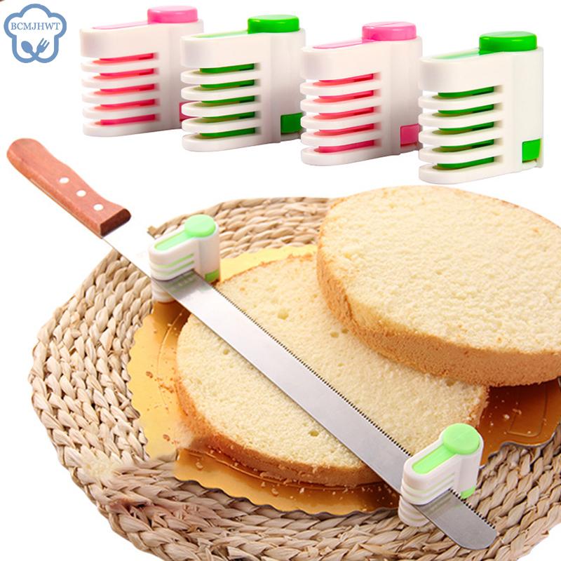 2pcs 5layers Bread Slicer Food-grade Plastic Cake Bread Cutter Cutting Bread Knife Splitter Toast Slicer Kichen Baking