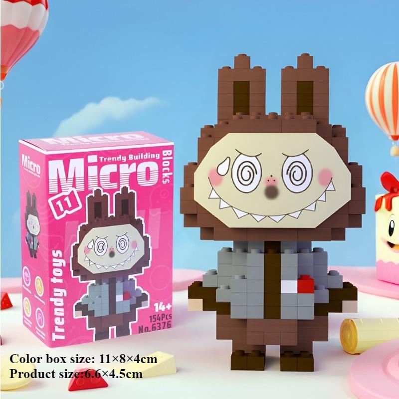 Labubu Small Particle Building Block Compatible Lego Building Block Labubu Assembled Building Block Children's Educational Toy Ornament