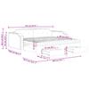 Pull Out Daybed with Drawers Cream 90x200 Cm Fabric