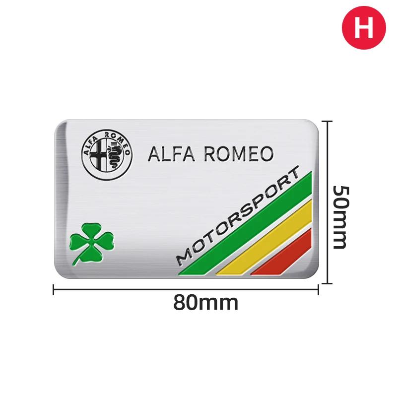 Green Four-leaf Clover Logo Decal for Alfa Romeo 147 156 166 159 Mito Giulietta Giulia Spider Car Side Fender Body Badge Sticker