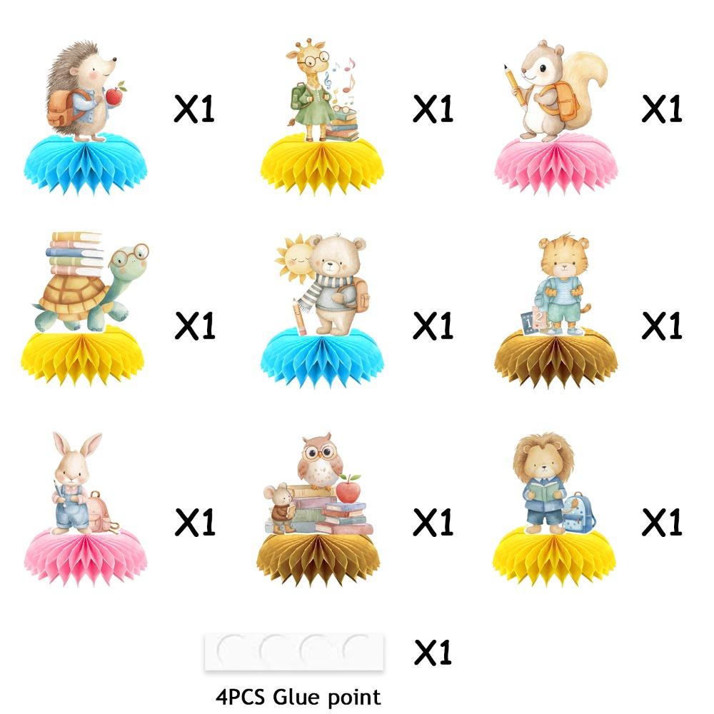 

Набор из 9 штук ИллюстрацияТема Украшения для центра стола на детский праздник в стиле Лесные существа для вечеринки по случаю дня рождения Woodland Animal