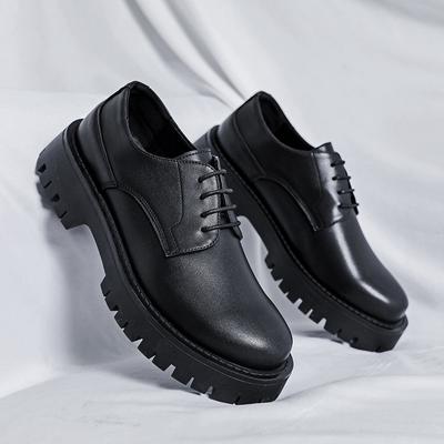 Pantofi Eleganti pentru Bărbați, Casual de Afaceri, cu Platformă, din Piele, Stil Harajuku Coreean Chic, Calitate Înaltă, Pantofi Eleganti din Piele pentru Nuntă